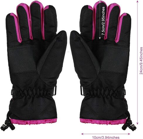SATINIOR Women Winter Ski Gloves Waterproof Windproof Snow Gloves Warm Snowboard Gloves for Cold Weather Outdoor Activities in Saudi Arabia