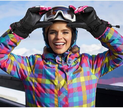 SATINIOR Women Winter Ski Gloves Waterproof Windproof Snow Gloves Warm Snowboard Gloves for Cold Weather Outdoor Activities in Saudi Arabia