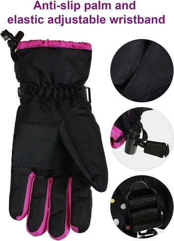 SATINIOR Women Winter Ski Gloves Waterproof Windproof Snow Gloves Warm Snowboard Gloves for Cold Weather Outdoor Activities in Saudi Arabia
