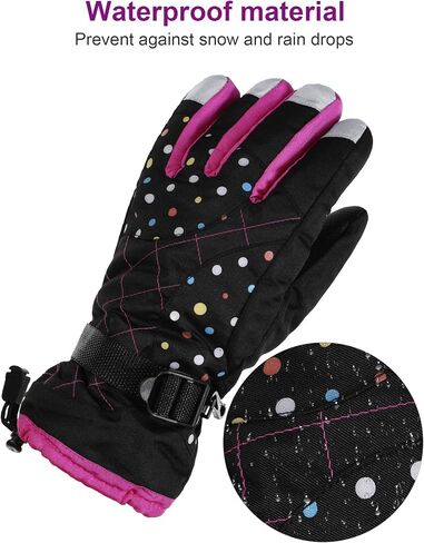 SATINIOR Women Winter Ski Gloves Waterproof Windproof Snow Gloves Warm Snowboard Gloves for Cold Weather Outdoor Activities in Saudi Arabia