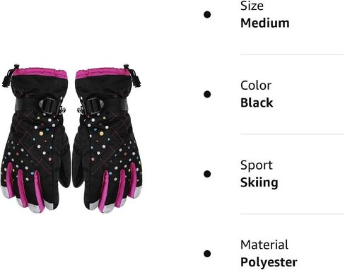 SATINIOR Women Winter Ski Gloves Waterproof Windproof Snow Gloves Warm Snowboard Gloves for Cold Weather Outdoor Activities in Saudi Arabia