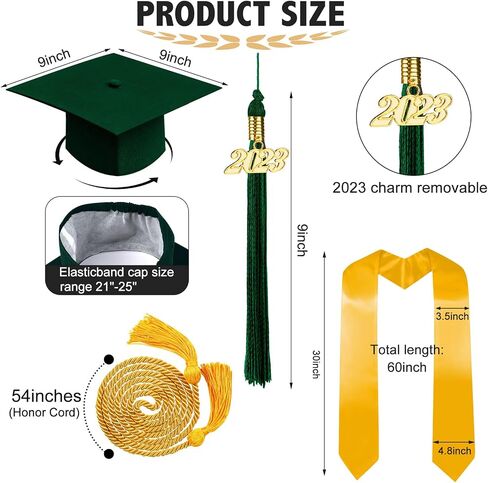 Matte Graduation Cap and Gown 2026 Set with Tassel Graduation for High School College Bachelor in Saudi Arabia