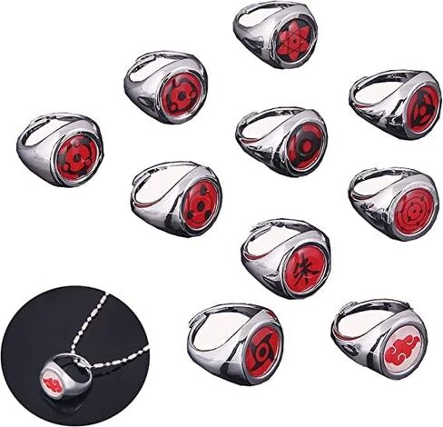 DUOAMARE stainless steel anime obito tobi ring set cheap ring accessories cosplay for men in Kuwait