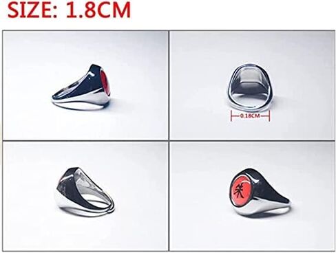 DUOAMARE stainless steel anime obito tobi ring set cheap ring accessories cosplay for men in Kuwait