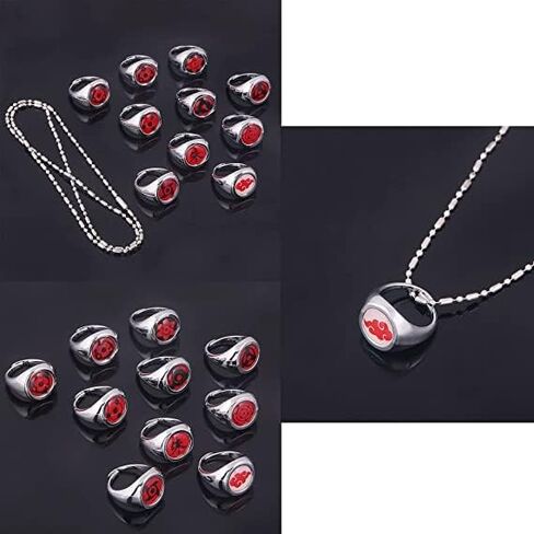 DUOAMARE stainless steel anime obito tobi ring set cheap ring accessories cosplay for men in Kuwait