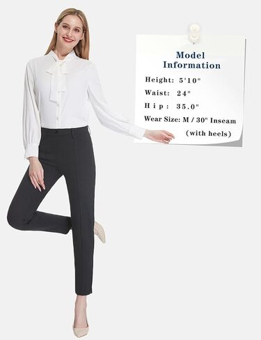 تاباتا سروال نسائي مفتوح الكاحل نحيف صغير/عادي/طويل الطول بنطلون عمل غير رسمي للمكتب 26 بوصة/28 بوصة/30 بوصة درزة داخلية in Kuwait