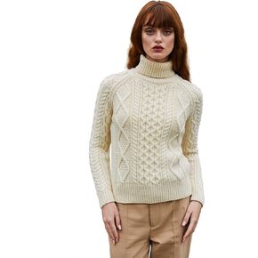 SAOL Women's Wool Sweater Irish Cable Knit Jumper Made in Ireland in Kuwait