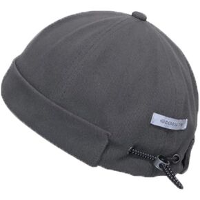Docker Cap Brimless Hat for Men Women Beanie Rolled Cuff Retro Skullcap Miki Hat in Kuwait