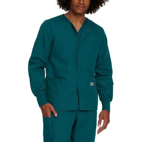 Landau Scrub Zone Unisex Relaxed Fit 2-Pocket Snap-Front Scrub Jacket 75231