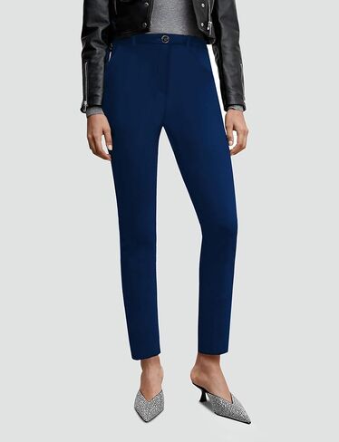 Houmous 29" Inseam Dress Pants for Women Stretchy Skinny Leg Work Slacks Pull On Casual Trousers in Kuwait