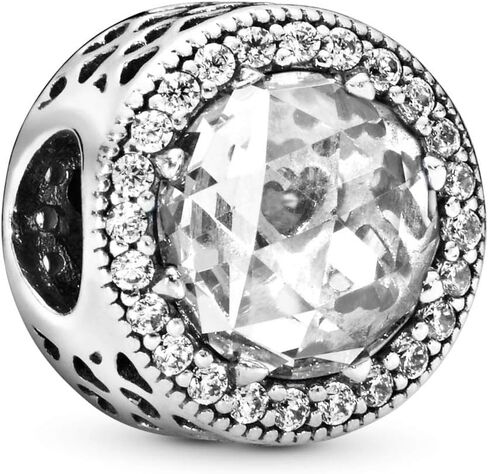 PANDORA Sparkling Clear Charm Bracelet Charm Moments Bracelets - Stunning Women's Jewelry - Gift for Women - Made with Sterling Silver & Cubic Zirconia in Saudi Arabia