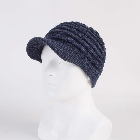Unisex Winter Hats with Visor Warm Ski Hat Stylish Knitted Hat for Men and Women in Kuwait