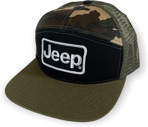Jeep Premium 7 Panel Flatbill Snapback Patch Dad Hat for Men Baseball Cap Polo Hats in Saudi Arabia