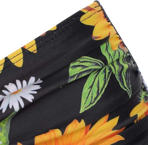 ABOCIW Women's Sunflower Bikini Swimsuit Ruffle Top High Waisted Bottom Two Piece Tankini Bathing Suits Plus Size in Saudi Arabia
