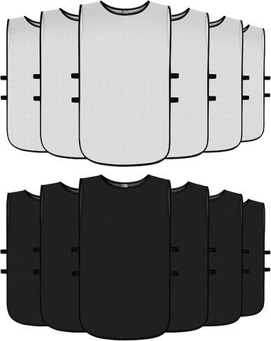 Graunton Mesh Scrimmage Team Practice Vests Pinnies Jerseys for Children Youth Teen & Adult for Sports(12 Jerseys) in Kuwait