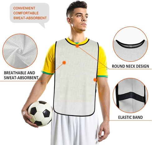 Graunton Mesh Scrimmage Team Practice Vests Pinnies Jerseys for Children Youth Teen & Adult for Sports(12 Jerseys) in Kuwait