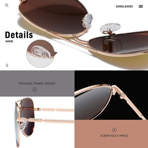 DUCO Aviator Sunglasses for Men Women Vintage Polarized Sun Glasses Mirrored Lens Metal Frame Designer Shades 3025K in Saudi Arabia