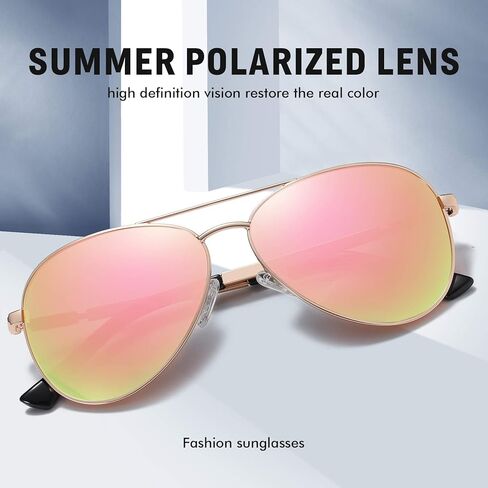 DUCO Aviator Sunglasses for Men Women Vintage Polarized Sun Glasses Mirrored Lens Metal Frame Designer Shades 3025K in Saudi Arabia