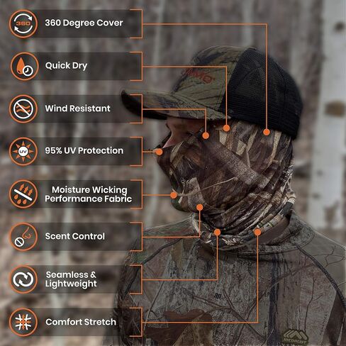 QuikCamo Camo Face Mask Gaiter for Turkey Hunting in Kuwait