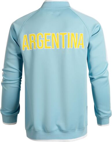 سترة Lvatr الرجالية لكرة القدم الأرجنتينية، زي تدريب اللاعبين بسحاب أزرق سماوي in Kuwait