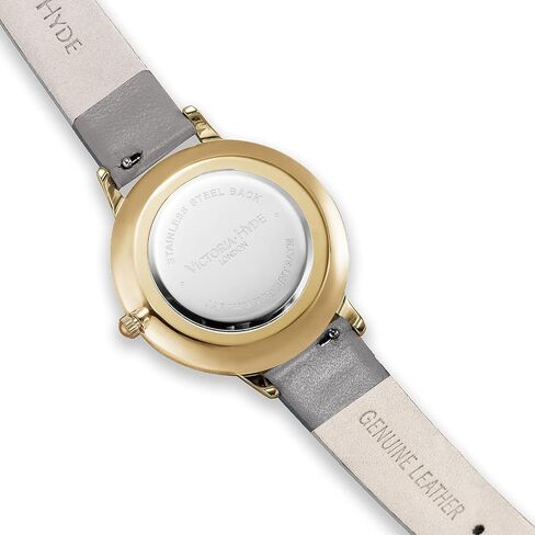 VICTORIA HYDE Quartz Watches for Women Easy Read Genuine Leather Strap Ladies Casual Wristwatch with Second Hand in Kuwait