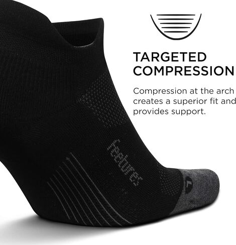 Feetures Elite Max Cushion No Show Tab Ankle Socks - Sport Sock with Targeted Compression - (6 Pair) in Kuwait