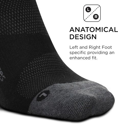 Feetures Elite Max Cushion No Show Tab Ankle Socks - Sport Sock with Targeted Compression - (6 Pair) in Kuwait