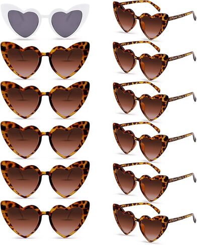 Matcheck 12 Pcs Heart Sunglasses Bachelorette Party, Bridal Shower Favors Bride Tribe Love Glasses Wedding Supplies in Kuwait