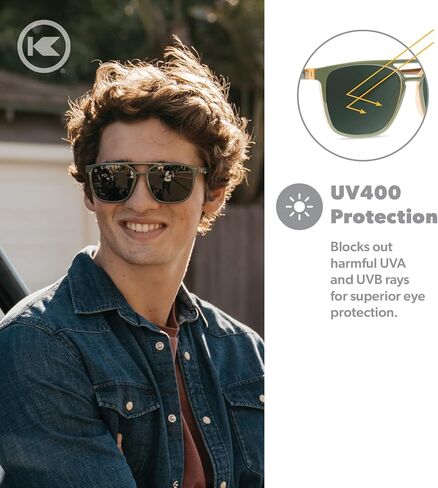نظارات شمسية مستقطبة من Knockaround Brightsides للنساء والرجال - عدسات مقاومة للصدمات وحماية كاملة من الأشعة فوق البنفسجية 400 in Kuwait