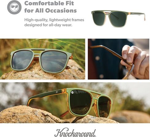 نظارات شمسية مستقطبة من Knockaround Brightsides للنساء والرجال - عدسات مقاومة للصدمات وحماية كاملة من الأشعة فوق البنفسجية 400 in Kuwait
