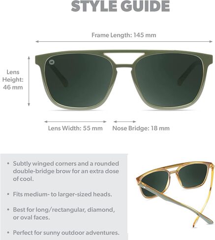 نظارات شمسية مستقطبة من Knockaround Brightsides للنساء والرجال - عدسات مقاومة للصدمات وحماية كاملة من الأشعة فوق البنفسجية 400 in Kuwait