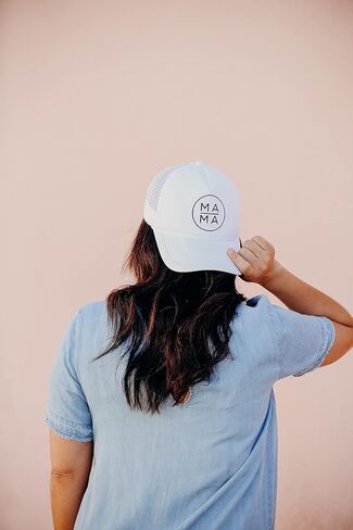 Circle Mama Trucker Hat in White, Grey, or Black in Saudi Arabia