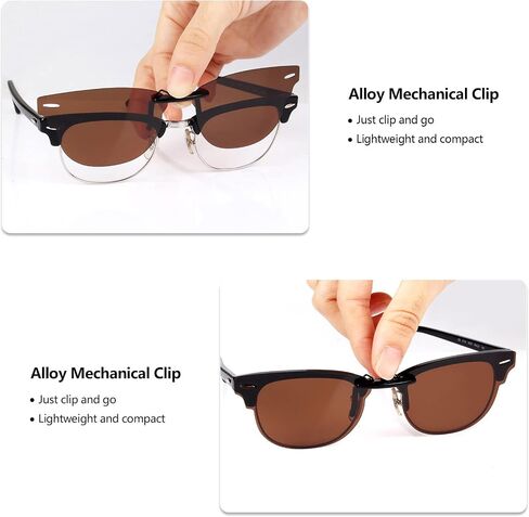 Polarized CLIP-ON Sunglasses for Ray-Ban CLUBMASTER RB5154 49X21 for Men Women UV Protection in Kuwait