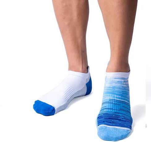 Dr. Motion Mens Low Cut Cushioned Breathable Compression Ankle Socks with Arch Support 4 Pairs in Kuwait