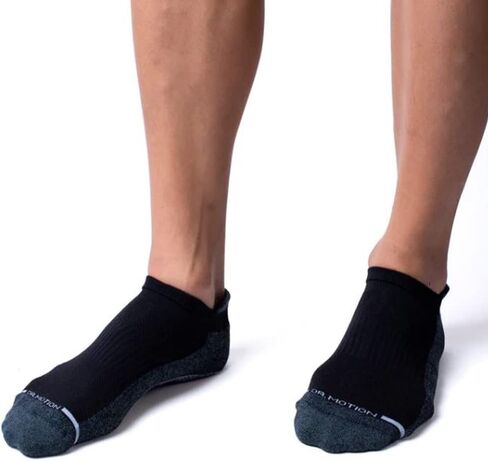 Dr. Motion Mens Low Cut Cushioned Breathable Compression Ankle Socks with Arch Support 4 Pairs in Kuwait