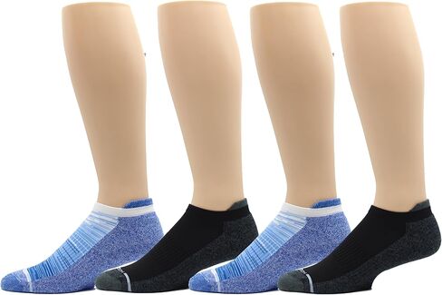 Dr. Motion Mens Low Cut Cushioned Breathable Compression Ankle Socks with Arch Support 4 Pairs in Kuwait