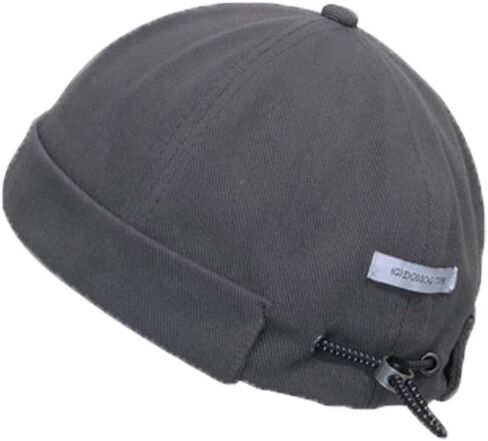 Docker Cap Brimless Hat for Men Women Beanie Rolled Cuff Retro Skullcap Miki Hat in Kuwait