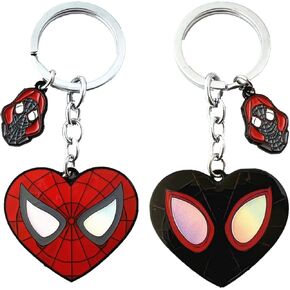 DreamWater Spideman Keychain Anime Cosplay Metal Superhero vengers Keychain Gifts for Girl Men Woman