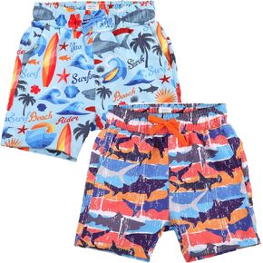 MSGRAY قطعتان من سراويل السباحة للأطفال الصغار الأولاد الصغار ملابس سباحة سريعة الجفاف للصيف والشاطئ in Kuwait