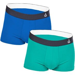 جذوع JustWears - عبوة من 2 | مقاومة للاحتكاك، بدون ركوب، ملابس داخلية عضوية للرجال | للارتداء اليومي أو الرياضة in Kuwait