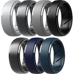 Saco Band Silicone Ring Wedding Band for Men - 9.4mm Width 2.5mm Thick in Saudi Arabia