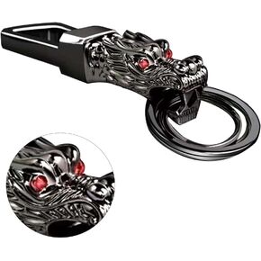 HTKCRX Dragon Keychain Cool Car Fans Heavy Duty Zinc Alloy Metal Key Chain for Men and Women with Gift Box