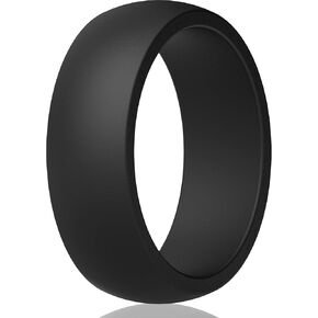 ThunderFit Mens Silicone Rings Wedding Bands - 7 Rings / 4 Rings / 1 Ring - Classic & Middle Line - 8.7mm Wide - 2mm Thick in Kuwait