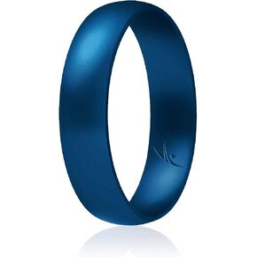 ROQ Silicone Rubber Wedding Ring for Men & Women, Comfort Fit, Men & Women's Wedding Band, Breathable Unisex Rubber Engagement Band, Dome Solid Thin, Multi Packs, Multi Colors in Saudi Arabia