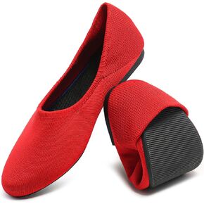 حذاء باليه نسائي مسطح من HEAWISH للنساء بمقدمة مدببة سهل الارتداء على شكل جلد الفهد in Kuwait