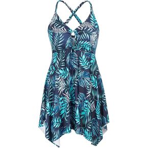 Hanna Nikole Two Piece Tankini Swimsuits for Women Plus Size Swimdress with Boyshorts
