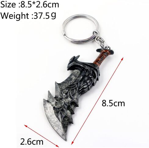 SONGCHANGJEWELRY سلاسل مفاتيح God Of War Ragnarok - شفرات كريتوس من الفوضى سلسلة مفاتيح معدنية كوسبلاي - هدايا للرجال والمراهقين in Kuwait