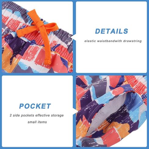 MSGRAY قطعتان من سراويل السباحة للأطفال الصغار الأولاد الصغار ملابس سباحة سريعة الجفاف للصيف والشاطئ in Kuwait