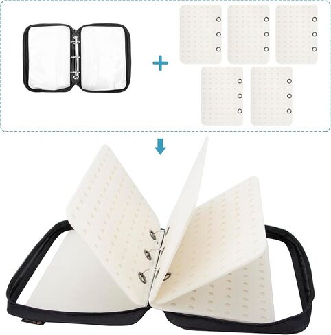 PACMAXI Shoe Charms Organizer, Croc Charms Display Holder with 5 Pages, Portable Travelling Storage Bag for Shoe Charms Shoe Charms Collection Book (Croc Charms Not Included) in Kuwait