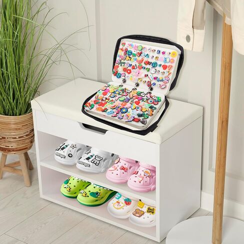 PACMAXI Shoe Charms Organizer, Croc Charms Display Holder with 5 Pages, Portable Travelling Storage Bag for Shoe Charms Shoe Charms Collection Book (Croc Charms Not Included) in Kuwait